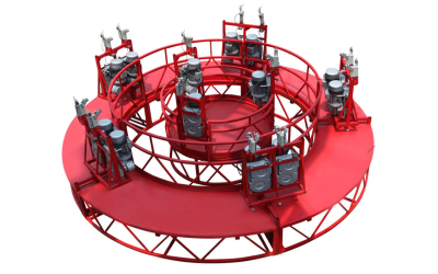 煙囪、井道施工作業吊籃